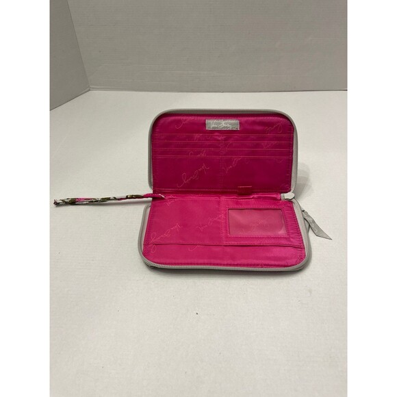 Vera Bradley Tea Garden Zip Around Wallet Wristlet - Picture 4 of 6